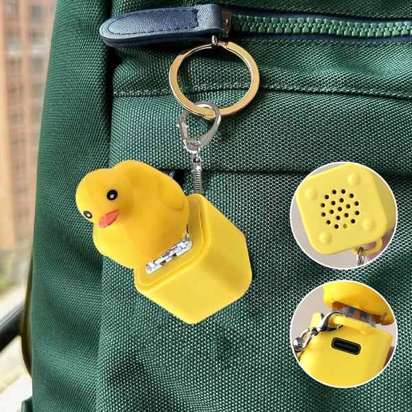 Porte-clés Canard Lumineux et Sonore (Rechargeable)