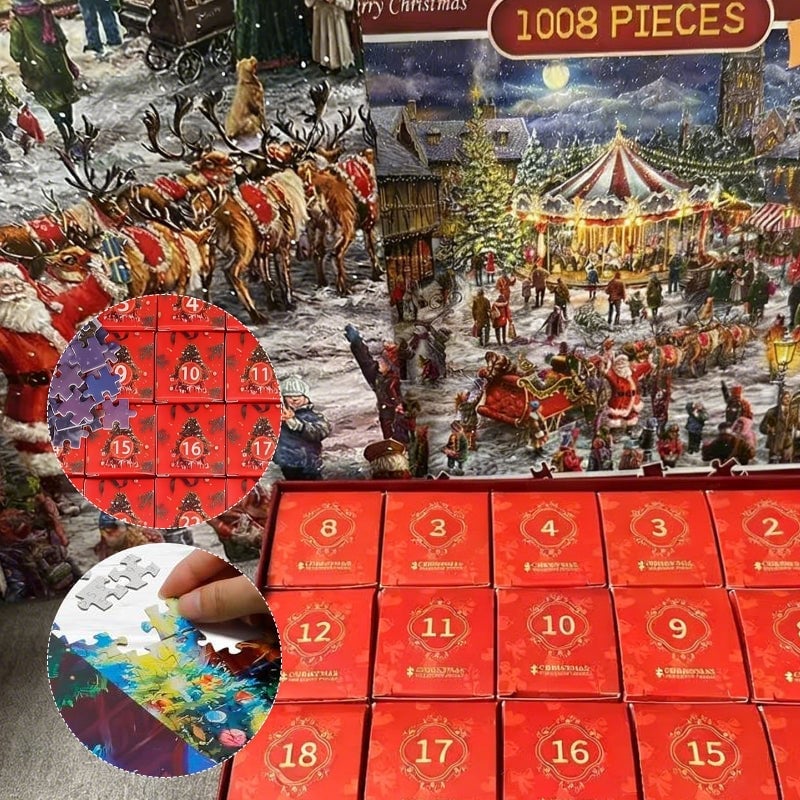 Christmas Countdown Puzzle Surprise Box Toy