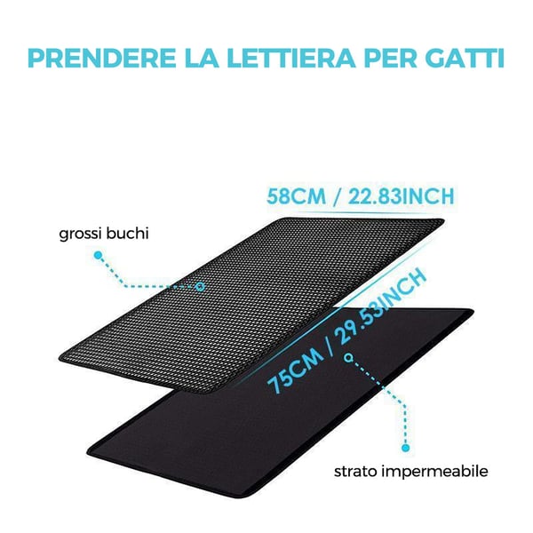 🐱Tappetino per lettiera per gatti antiscivolo