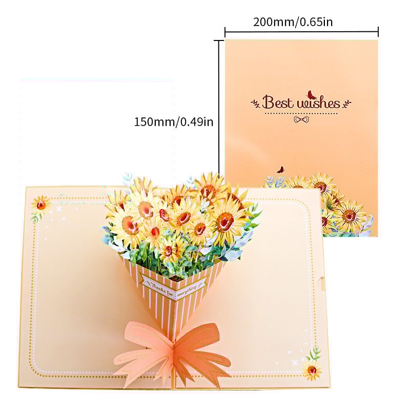 3D Handmade Flower Greeting Card