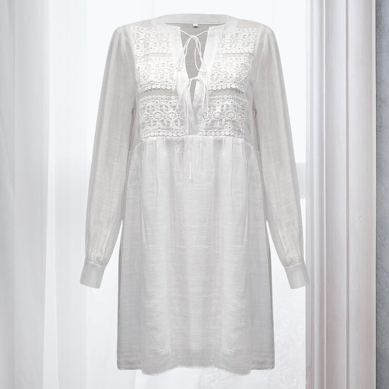 White Long Sleeve Dress
