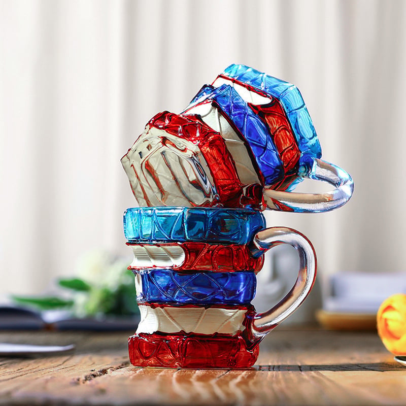Handbemalte Buch-Kaffeetasse