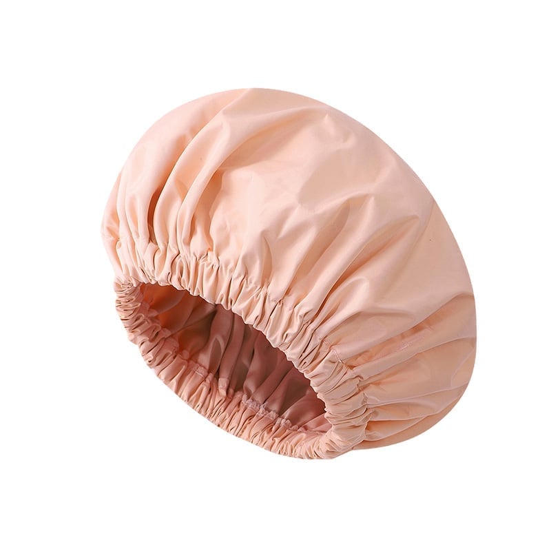 Satin Lined Waterproof Double Layer Shower Cap