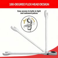 Sakerplus® Flex Head Ratcheting Wrench Set