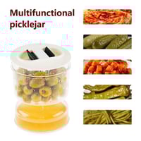 Pickle and Olives Jar Container with Strainer