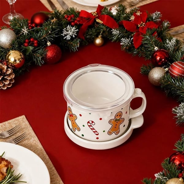 Ceramic Coffee Cup and Saucer Set (Set of 4)