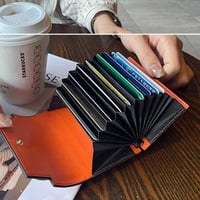 Minimalist PU Leather Zipper Card Holder