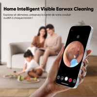 Kit d'épilation des oreilles avec caméra HD, Endoscope auriculaire avec lumières LED