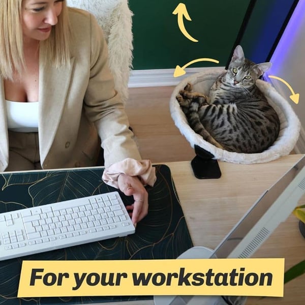 Sakerplus Ergonomic Desk Cat Bed For Office