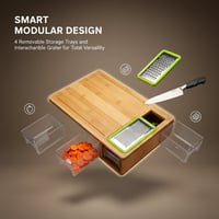 Bamboo and wooden drawer cutting board
