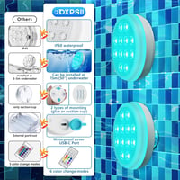 2/4 PCS - Ultra-High Brightness Rechargeable Submersible LED Lights with Remote