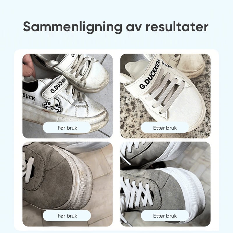 Ingen-tørking Skum Hvit-Sko Rens