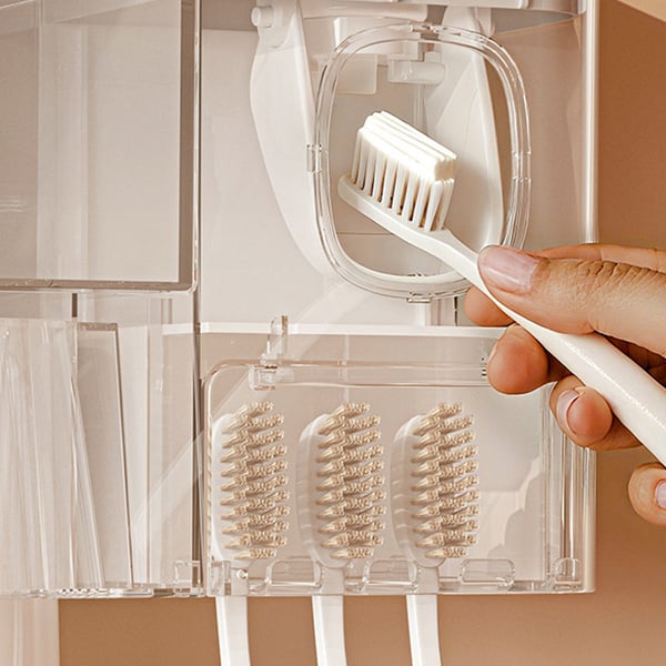 Toothbrush holder with a drawer