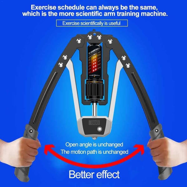 Sakerplus Adjustable Hydraulic Arm Strength Trainer (with LED counter)