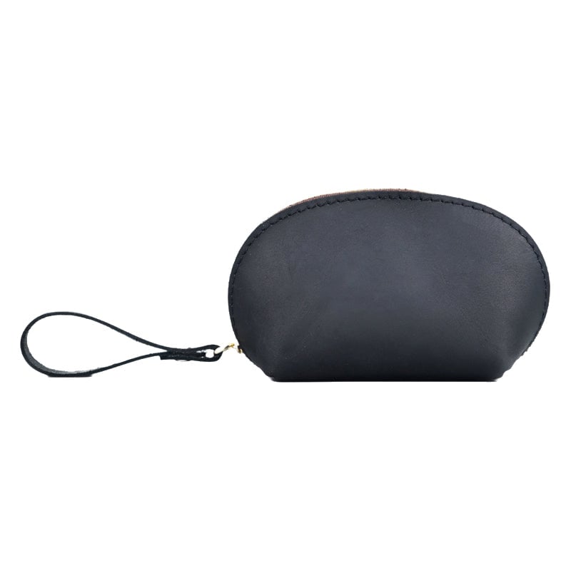 Kleine Münztasche aus Leder mit Reißverschluss