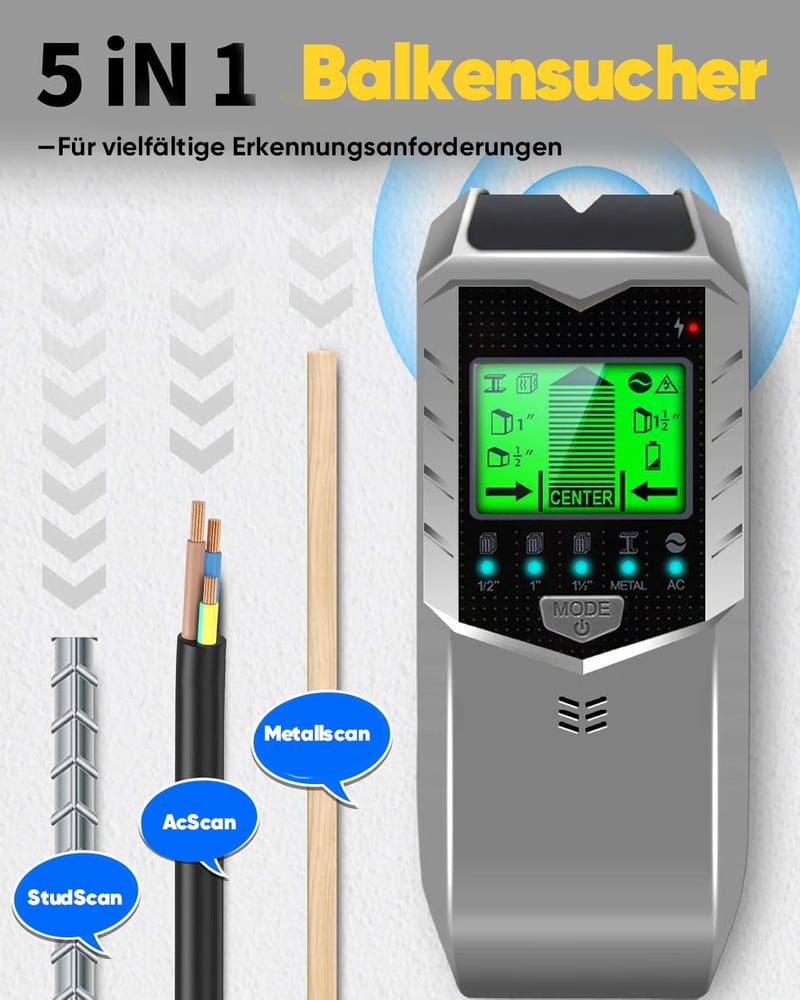 Sakerplus 5-in-1-Wandscanner