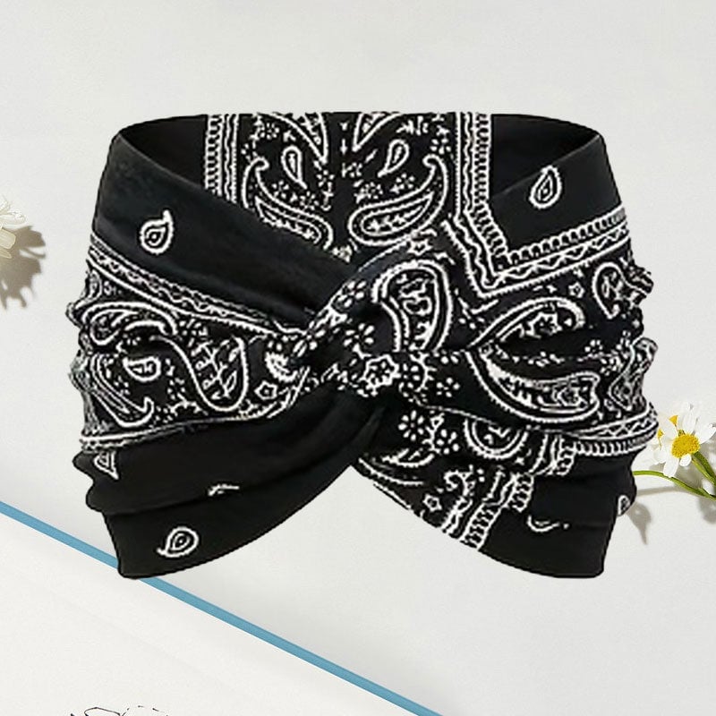 Yoga-Stirnband mit Kreuz-Print