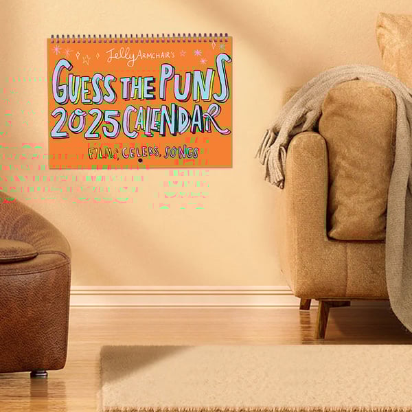 Pun quiz calendar - A4 Guess the Pun 2025