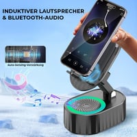 Drahtloser Induktions-Audio-Bluetooth-Lautsprecher 5 in 1 Telefonhalterung