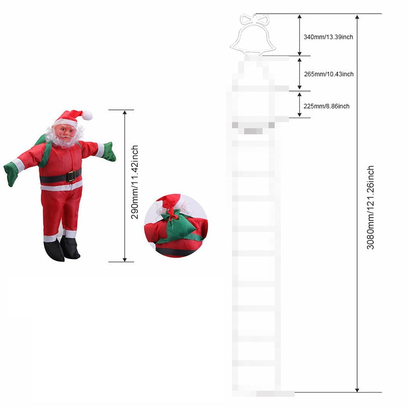 Weihnachtsleiter-Dekolichter mit Weihnachtsmann