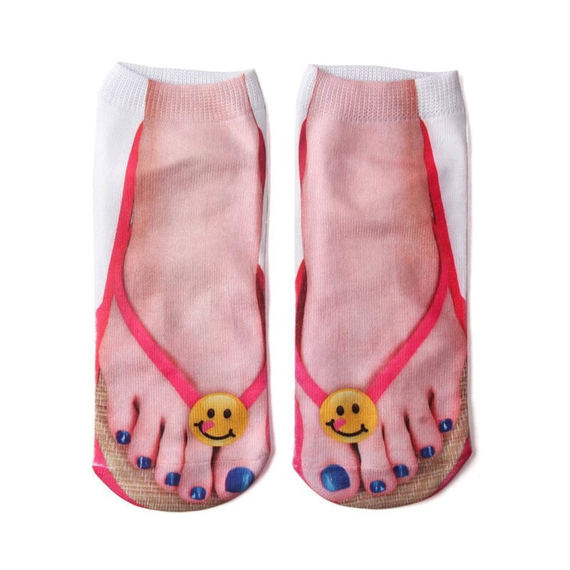 Red Smiley Flip-Flops