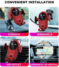 Smart Wireless Auto-Sensing Car Phone Holder Charger