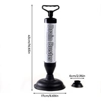 High-Pressure Toilet Plunger Set with Dual Suction Cups