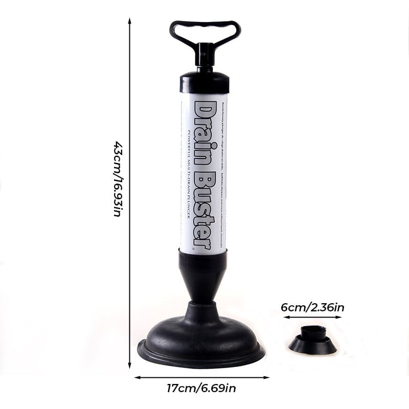 High-Pressure Toilet Plunger Set with Dual Suction Cups