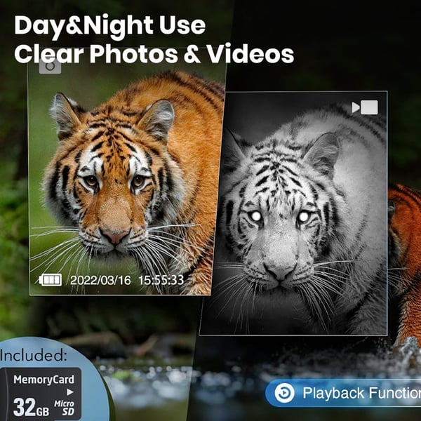 8X Infrared Night Vision Monocular With Digital Crosshairs & Video Recording For Hiking