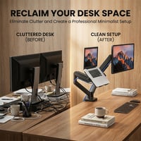Kexon™ Universal Gas Spring Dual Arm Monitor Mount