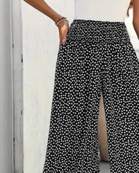 Polka Dot Loose High-Waist Wide-Leg Pants