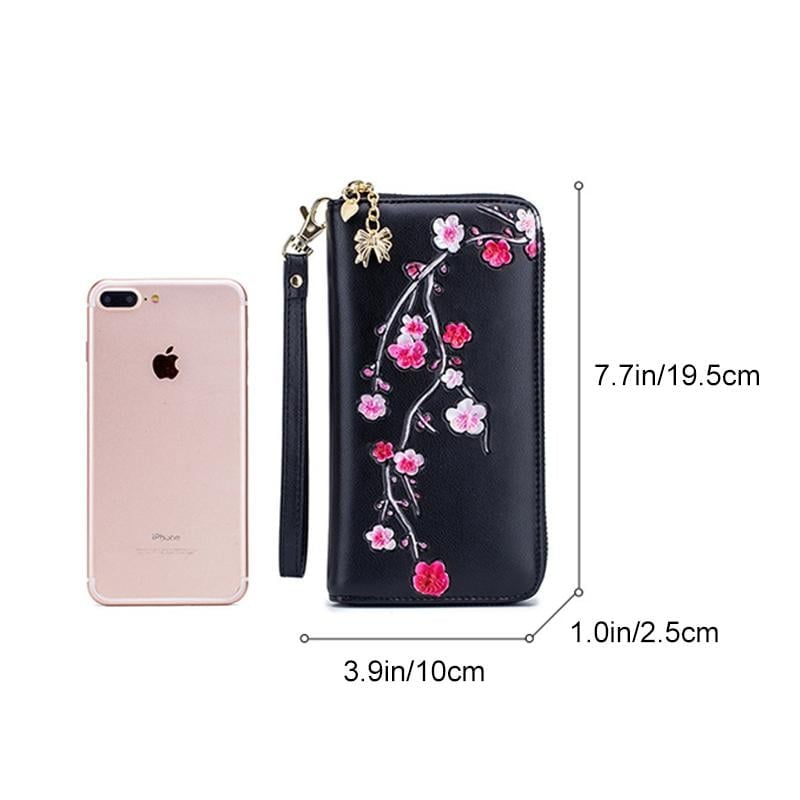 Women's Plum Blossom RFID Long Clutch/Wallet