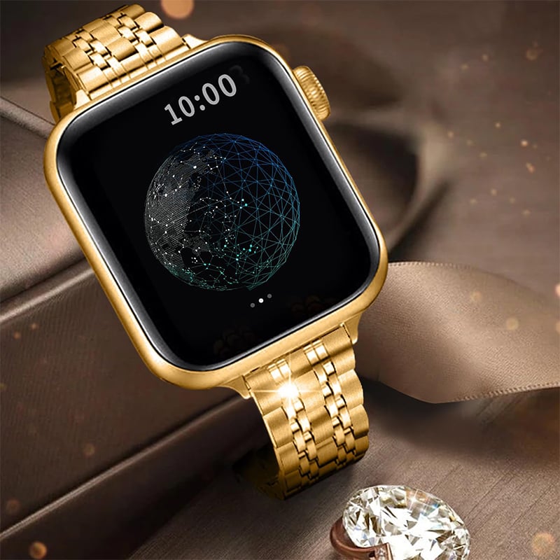 ​​iWatch Butterfly Clasp Metal Case Band