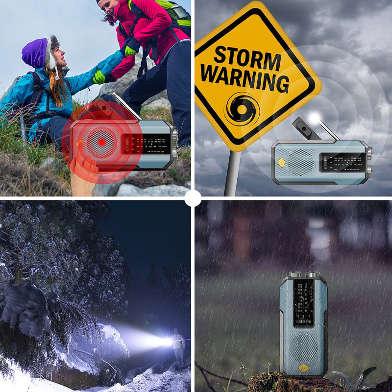 Portable Emergency Radio with Hand-crank Power