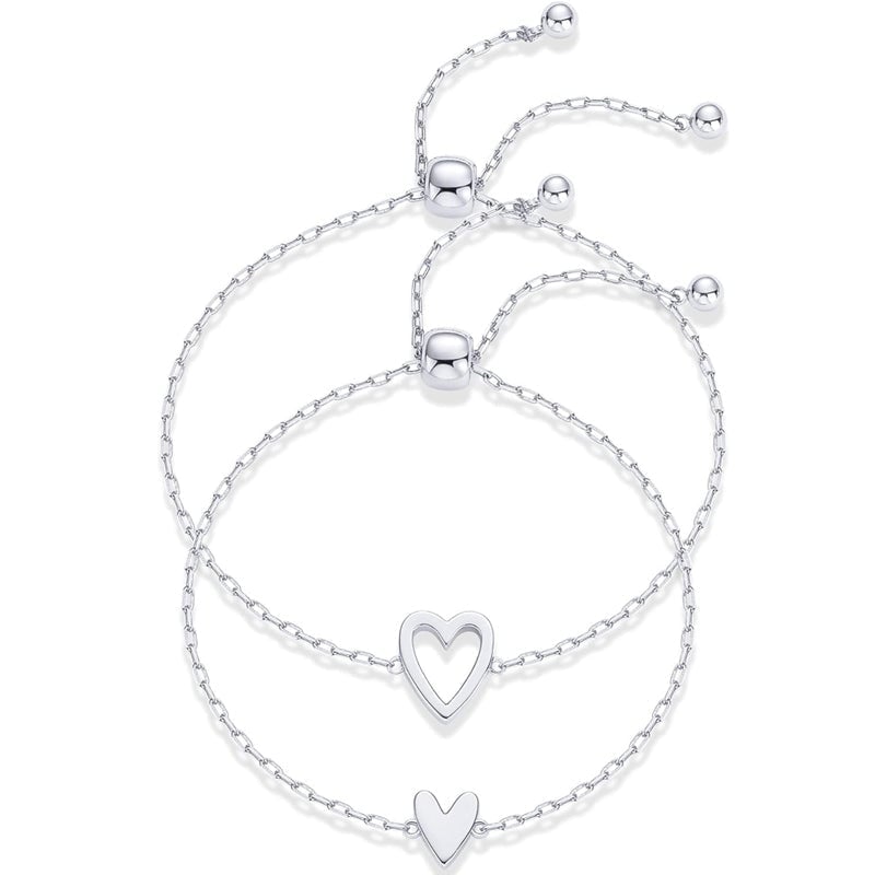 Hjärta-formad Ihålig Pendant Armbandset