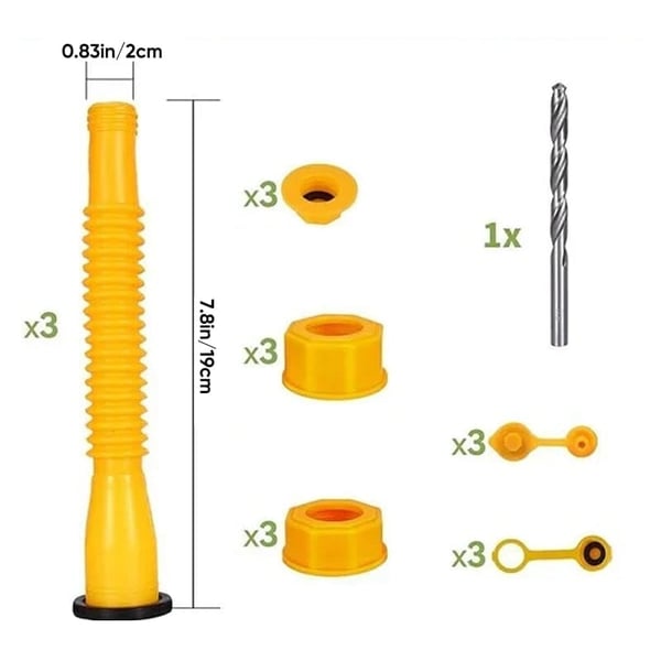 Saker Upgraded Replacement Gas Can Spout With Flexible Nozzle
