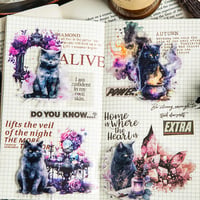 Fall Black Cats Rub-on-Transfers