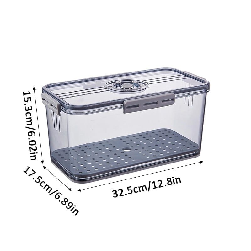 Fridge Storage Box with Drain Tray