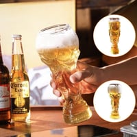 Soccer Trophy Style Beer Glass