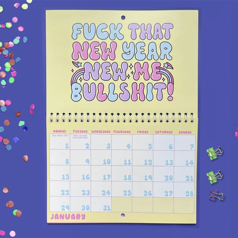 Funny and Sweary Double Page Wall Calendar