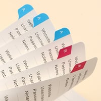 A5 Color-Block Password Notebook