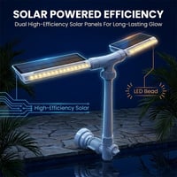 Dual-Head Solar & Type-C Pool Fountain Light