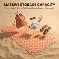 2-in-1 Convertible Beach Towel Bag
