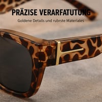 Polarisierte quadratische Sonnenbrille mit umschließendem Design