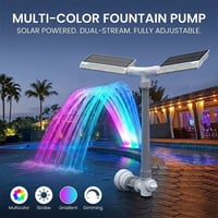 Dual-Head Solar & Type-C Pool Fountain Light