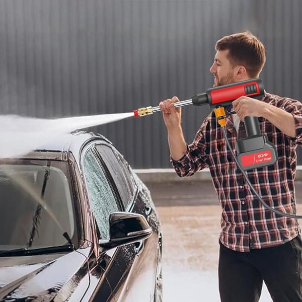 Portable Wireless High Pressure Car Wash Water- Gun