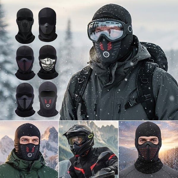 Winter Windproof Thermal Fleece Face Mask for Cycling & Outdoor Sports