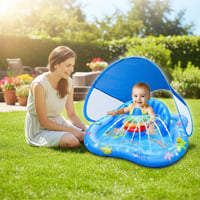 Kids Inflatable Splash Pool With Canopy