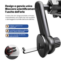 Supporto girevole per telefono da auto