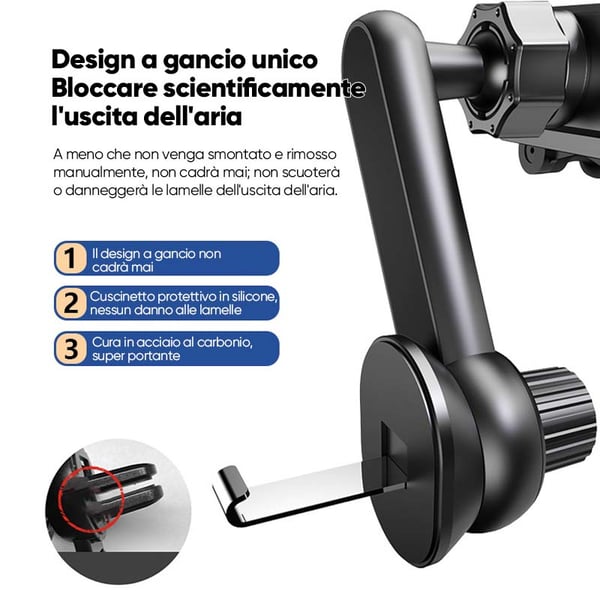 Supporto girevole per telefono da auto